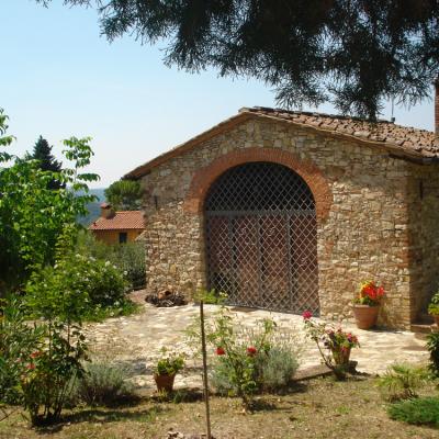 I Due Cipressi B&B a Firenze Sud - La vetrata del salone